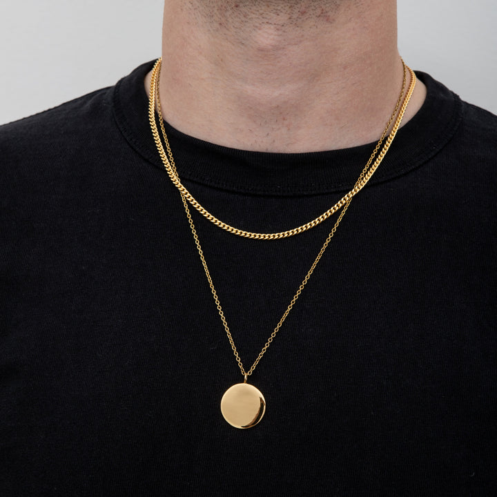 Curb Necklace S Gold