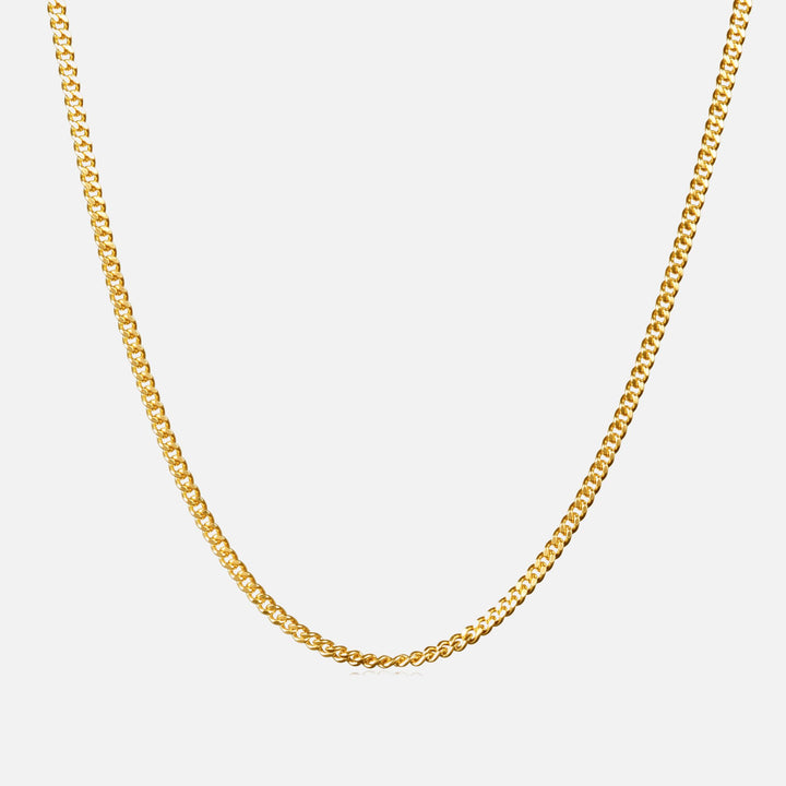 Curb Necklace Slim Gold