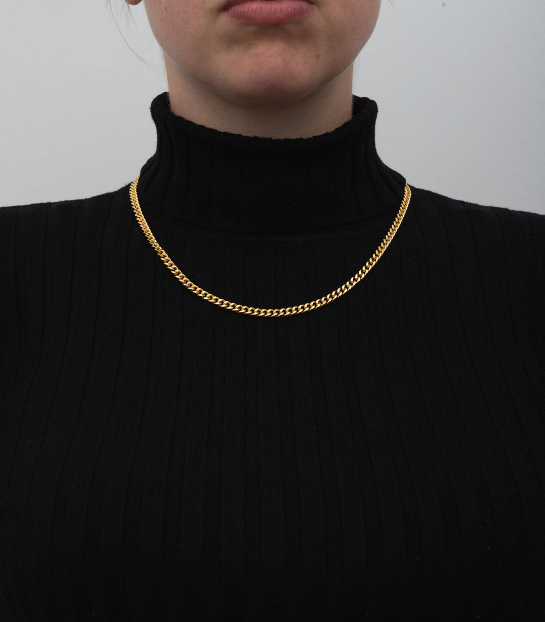 Curb Necklace M Gold - de.cuff-copenhagen